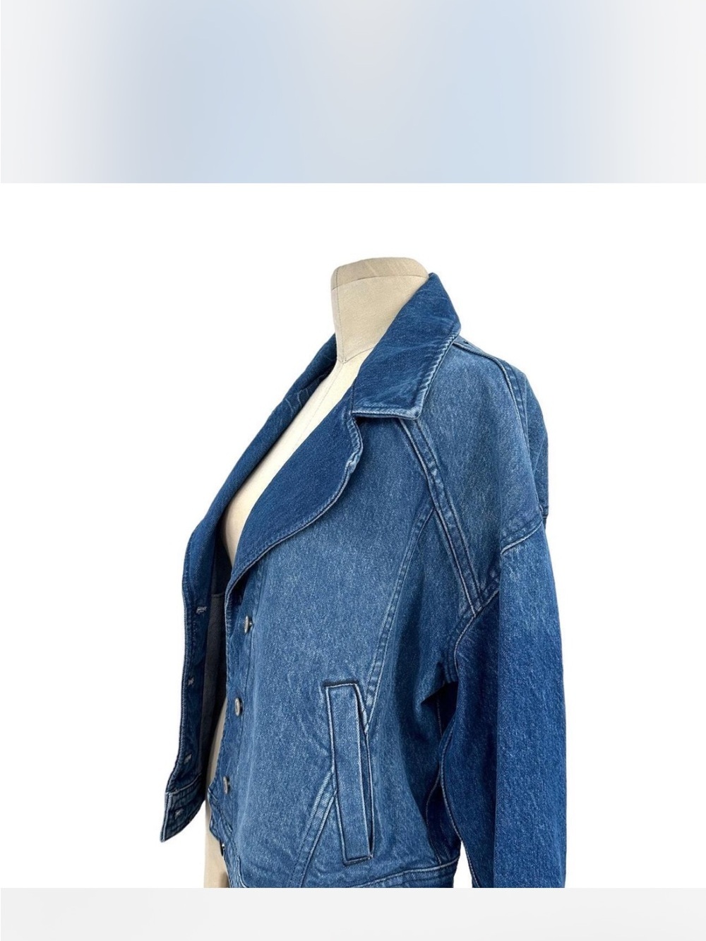 Free People We The Free Cropped Denim Jacket we the free - Picture 4 of 4